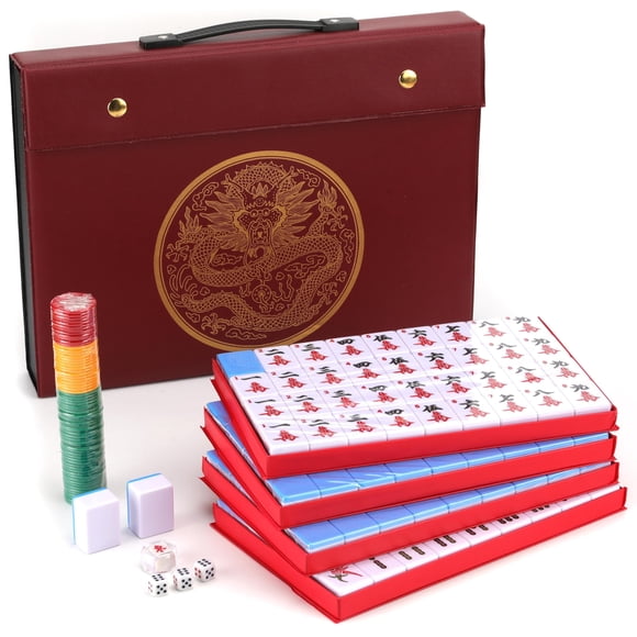 Juego de mahjong chino Mose Cafolo 144 fichas con estuche