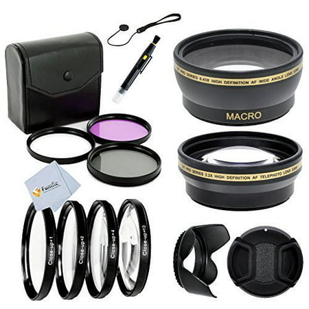 52mm Starter Accessory Kit for NIKON DSLR (D3000 D3100 D3200 D3300 D5000 D5100 D5200 D5300 D5500 D7000 D7100 D7200, D600, D610, D800, D800E, D90 D80, D4, D4S)). Includes: High Definition 0.43X Wide (Best Lens For Nikon D800e)