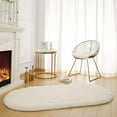 thumbnail image 3 of TWINNIS Super Fluffy Oval Area Rugs for Bedroom Living Room Nursery Room,2.6'x5.3',Cream White, 3 of 6