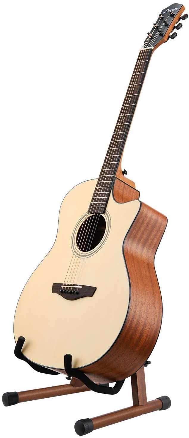Donner Wood Guitar Stand, Acoustic Electric Guitar Floor Stand, A Frame Folding Guitar Holder Adjustable for Bass, Cello, Mandolin, Banjo, Ukulele, Violin