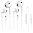 thumbnail image 1 of Paquete de 2 auriculares USB C para iPhone 16, auriculares tipo C con cable con micrófono y control remoto, auriculares con cancelación de ruido, compatibles con iPhone 16 Pro Max, iPad Pro, la mayorí, 1 of 5