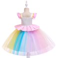 thumbnail image 3 of SYNPOS 2-8T Girls Tutu Princess Party Birthday Dresses Unicorn Costume Pageant Gown Flower Girls Bridesmaid Formal Puffy Tulle Dresses, 3 of 11