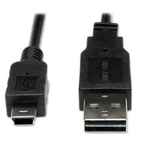 Tripp Lite 6' Universal USB 2.0 Cable Reversible A - 5-Pin Mini B Black UR030006