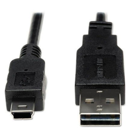 Tripp Lite 6' Universal USB 2.0 Cable Reversible A - 5-Pin Mini B Black UR030006