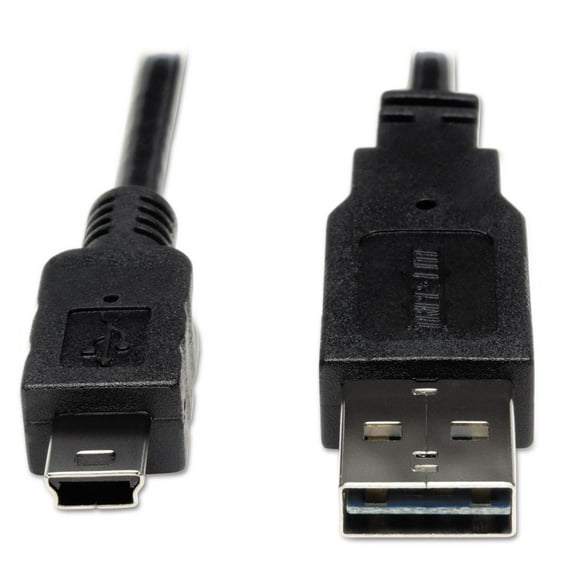 Tripp Lite 6' Universal USB 2.0 Cable Reversible A - 5-Pin Mini B Black UR030006