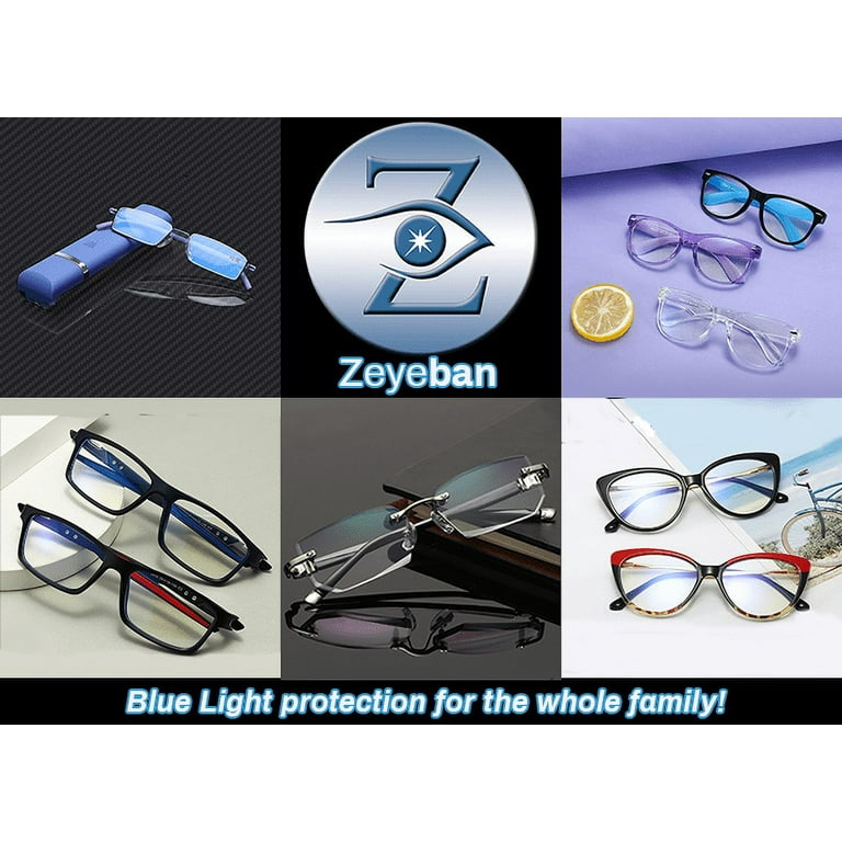 Zeyeban Blue UV Light Blocking Low Power Reading Glasses