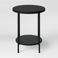 thumbnail image 3 of Wood and Metal Round End Table Black, 3 of 4
