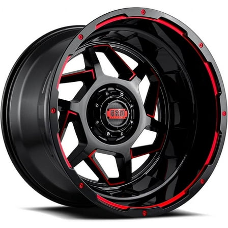 Grid Off-Road GD14 Custom Wheel for 20x9 inch Gloss Black w/ Red Accents Rim 87.1mm Hub Bore