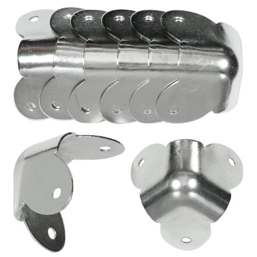 Reliable Hardware Company RH-1510-8-A Set of 8 3-Leg Amp/Cabinet Corner, Nickel