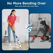 Kibhous Electric Spin Scrubber with 3 Replaceable Brush Heads Adjustable Extension Arm