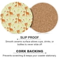 thumbnail image 6 of GZHJMY 2Pcs Round Giraffe Family Ceramic Coasters with Cork-Backed for Coffee Drink, Cup Mat Absorbent Stone Coasters, 6 of 6