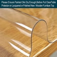 thumbnail image 4 of 1.5mm Thick Clear Table Protector Plastic PVC Tablecloth Cover Large Glass Table Liner Heat Resistant Anti Scratch Vinyl Table Topper for Rectangle Buffet Table Mat Pad Furniture Protector, 4 of 7