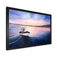 thumbnail image 2 of Designart 'VIbrant Sunset Over Fishing Boat By The Shore' Lake House Framed Art Print, 2 of 4