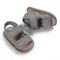 thumbnail image 5 of Akiihool Boys Soft Sole Sandals Pre-Walking Baby Sandals Breathable & Comfortable (Grey,4), 5 of 6
