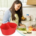thumbnail image 2 of Clearance! Huayishang Kitchen Storage Slow Stew Pot Silicone Stew Pot Inner Liner Slow Stew Pot Silicone Dividing Plate Dividing Device, Kitchen Essentials Clearance Sale Red, 2 of 4