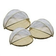 thumbnail image 1 of 1pc Hand-Woven Food Serving Tent Basket Fruit Vegetable Bread Cover Storage Container Dust-Proof Picnic Mesh Net Cover 35*18cm, 1 of 7