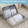 thumbnail image 4 of Compression Packing Cubes, 7 Set Travel Organizer Bags for Luggage with Shoe Bag, Expandable Storage for Suitcases Travel, Gray, 4 of 7