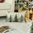 thumbnail image 4 of QKZF Christmas Pillow Covers 12x20 Set of 2 Watercolor Christmas Trees Decorations Christmas Pillows Snowflake Holiday Cushion Case for Home Couch 12x20inch, 4 of 8