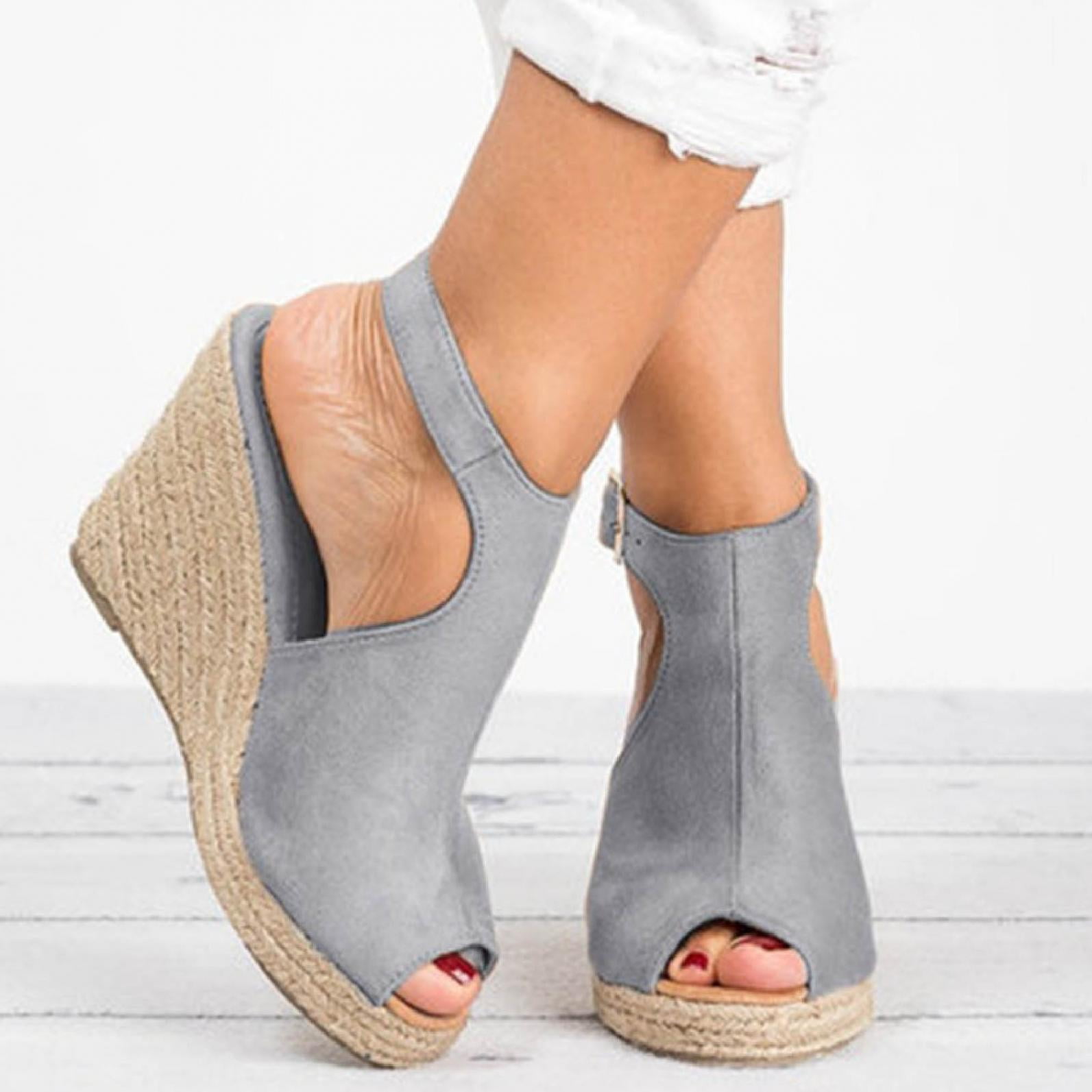 Sandales Tahari à Talons Compensés Olive - Bride Cheville - Taille US 7.5 - Occasion