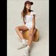 thumbnail image 5 of Pantalones Cortos Vaqueros para Mujer, de Verano Informales, Holgados, Ajustables, con Tirantes. M, 5 of 8