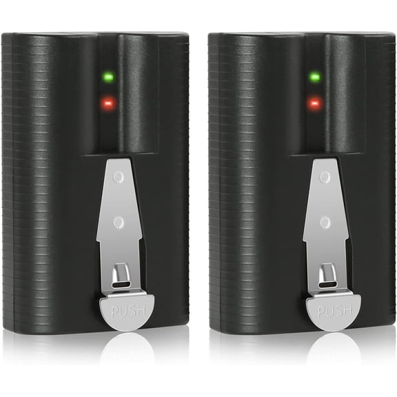 SUNBAT 6040mAh 3.65V Rechargeable Ring Camera Replacement Battery Compatible with Ring Video Doorbell 2/3/4/3 Plus/, Spotlight Cam, Stick Up Cam(2 Pack)