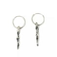 thumbnail image 4 of EOEMY Chinese Pure Silver S925 Irregular Hip-Hop Fashion Earbob Earrings Pair, 4 of 7