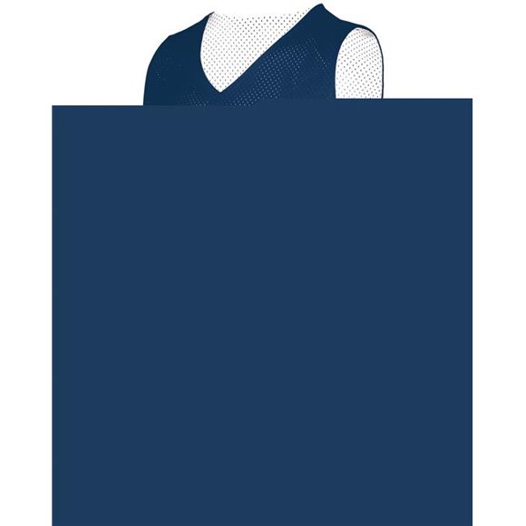 ASI 162.301.L Youth Tricot Mesh Reversible 2.0 Jersey, Navy & White - Large