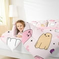 thumbnail image 4 of Manfei Cute Cartoon Ghost Full Size Comforter Sets,Pink Bowtie Bow Bedding Comforter Set,Happy Halloween Bedding Sets For Girl Kids,Luxury Bedroom Decor Reversible,3-Piece, 4 of 8