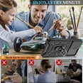 thumbnail image 4 of Compatible with Samsung Galaxy S20 Plus Case,Samsung S20 Plus Case with HD Screen Protector with Slide Camera Cover, 360°Rotation Ring Kickstand [Military Grade] Case for Galaxy S20+ Plus,Black, 4 of 8