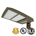 thumbnail image 2 of LED Street Light Fixtures - Outdoor Commercial Lights for Parking Lots, IP65 Weatherproof - UL & DLC Certified, (S-G07B - Bronze - Slip Fitter Mount, 240W (100-277V 5700K), 2 of 2