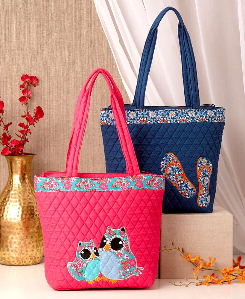 The Lakeside Collection Quilted Anchor Tote Bag