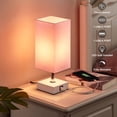 thumbnail image 3 of Lámpara de Mesa con Control Táctil Ambimall Rosa con 2 Puertos USB y LED, 3 of 8