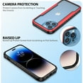 thumbnail image 5 of Case for iPhone 15, [Military Grade Drop Protection] [Wireless Charging] Soft TPU Frame + Clear Hard PC Back Case, Shockproof Non-Slip Stylish Cover for iPhone 15 - Red, 5 of 10