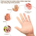 thumbnail image 3 of 10 Pieces Gel Finger Protector Finger Cots Silicone Finger Cover Cap Gel Finger Sleeves Finger Support for Finger Cracking, Finger Trigger (Apricot), 3 of 7