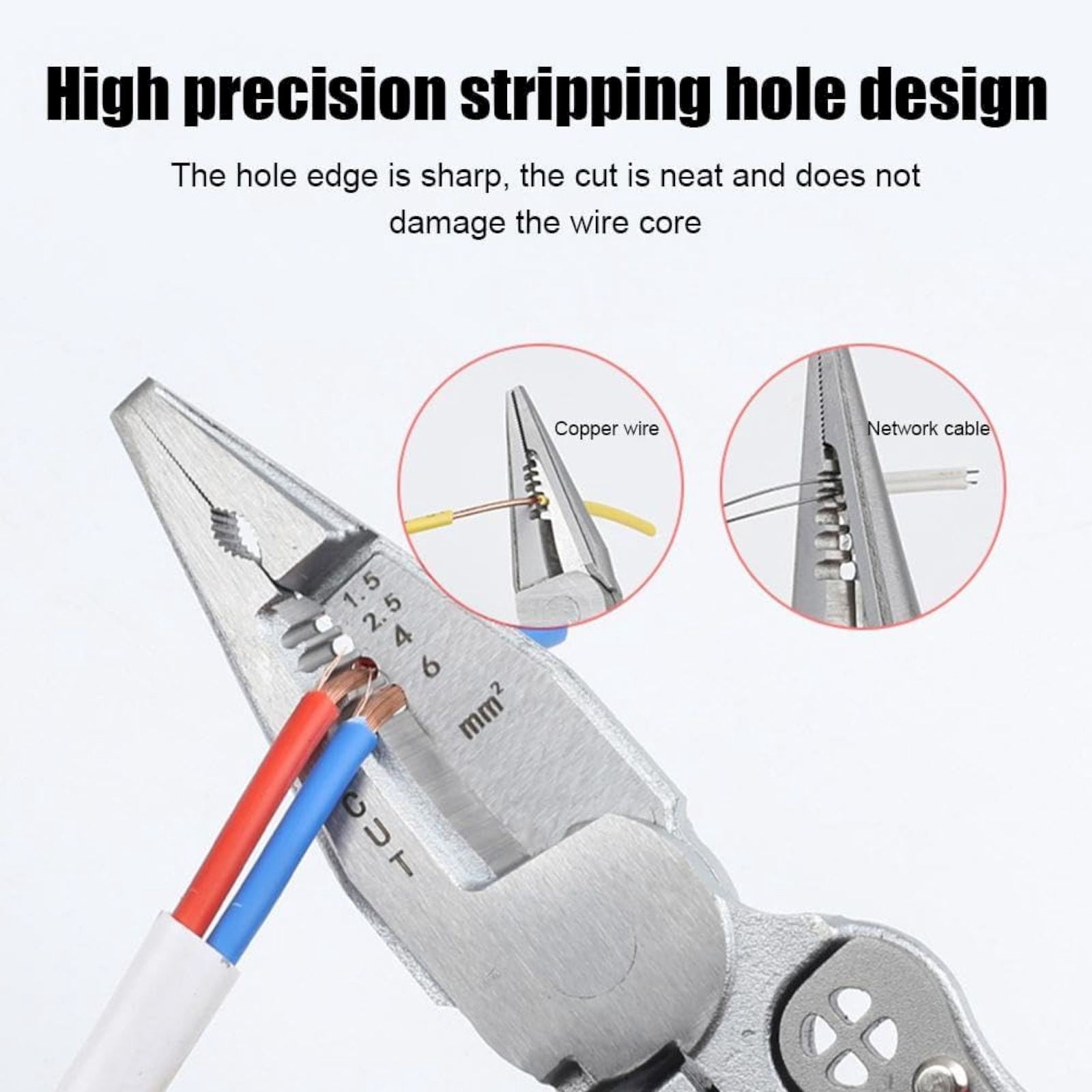 YEESHU 9 in 1 Multifunctional Wire Stripper, 2025 Upgrade Electrician Tool with Voltage Measurement Function, Cable Scissors for Stripping Winding and Splitting for Home and Professional Use