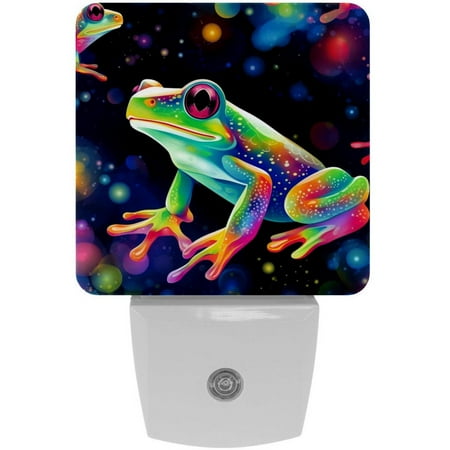 

Star Frog Square LED Night Lights - Small Portable Lighting for Any Room - Energy Efficient & Long-lasting - for Bedroom Bathroom and Hallway