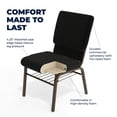 thumbnail image 5 of Flash Furniture 18.5''W Church Chair in Black Dot Patterned Fabric with Book Rack - Gold Vein Frame, 5 of 13