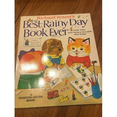 UNUSED RICHARD SCARRY BEST RAINY DAY BOOK EVER~RANDOM (Best Shoes For Rainy Days)