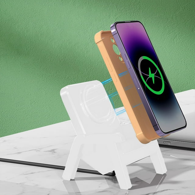 Home Holiday Deals!15W Wireless Fast Charging Phone Bracket. Detachable Small Chair Wireless Charger Desktop Phone With Musical Speaker Function. IOS And Android Universal