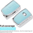 thumbnail image 4 of for Subaru Key Fob Cover with Keychain, Blue Leather Rhinestone Key Case Protection Shell Compatible with Ascent BRZ Crosstrek Forester Impreza Legacy Outback WRX STI Bling Car Accessories, 4 of 7