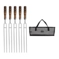 thumbnail image 1 of Brochetas Kabob, palitos para asar, brochetas portátiles para parrilla, brochetas de Metal para barbacoa, para verduras, Buffet, carne, Picnic, , Tenedores para Tenedores para barbacoa negros shamjiam Brochetas para asar, 1 of 8