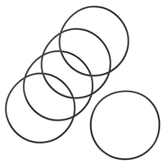 Uxcell 5-Pcak Nitrile Rubber O-Rings, 147mm ID, 155mm OD, 4mm Width, Metric Sealing Washer Gasket