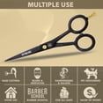 thumbnail image 4 of 5” Professional Beard And Mustache Scissors with 1 Beard Comb, 1 Mustache Comb and Travel Pouch - Prefect Trimming Grooming Scissors for All Facial Hairs, 4 of 6