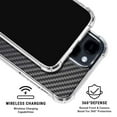 thumbnail image 3 of Skinit Black Carbon Fiber Specialty Texture Material iPhone 14 Plus Clear Case, 3 of 4