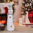 thumbnail image 4 of IPEWLEX Festive Snowman Holiday Decor with Star Hollowout & Accessories – Elegant Indoor Christmas Ornament for Living Room, Fireplace, Tabletop, and Gifting to Family & Decoration Enthusiasts, 4 of 5