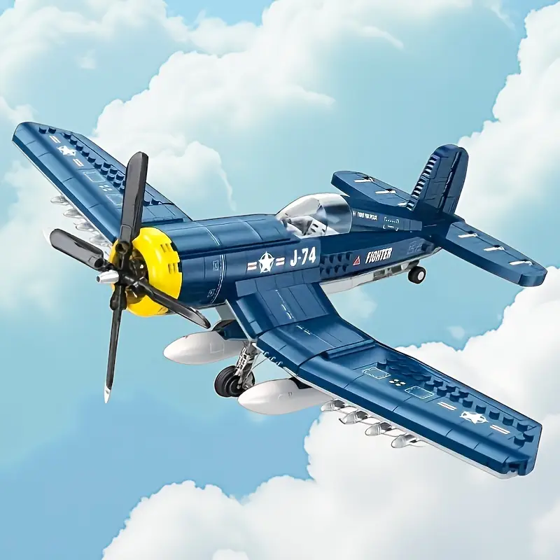 GZBrick WWII F4U Fighter Building Sets Compatible with Lego Military Model Kit for Adults Teens 767PCS