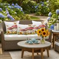 thumbnail image 6 of Outdoor Pillow Cover Mushroom Sunflower Set of 2 Waterproof Throw Pillowcases Butterfly Floral Leaf Decorative Patio Furniture Pillows for Couch Garden Indoor & Outdoor Use, 6 of 9