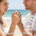 thumbnail image 2 of Gold Plated Stainless Steel Heart Bracelet for Women, Adjustable Love Friendship Two Bracelet Pack, Mother Daughter Matching Bracelets, 2 of 10