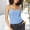 Blue, variant on BILIKEYU Double Lined Thick Material Tank Tops, Adjustable Spaghetti Strap Basic Camisole for Women Sleeveless Fitted Summer Tops, Black