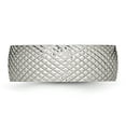 thumbnail image 3 of Auriga Fine Jewelry Stainless Steel Polished and Textured 8 mm Band for Women Size 9, 3 of 7